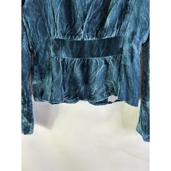 Vintage Y2K Cache Crushed Velvet Velour Blazer Jacket Grunge Festival - Picture 6 of 7